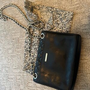 Rebecca Minkoff Black Crossbody Bag with Silver Accents